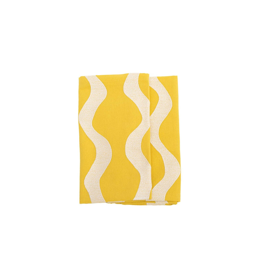 Amanecer Wave Yellow Napkin (Set of 4) - Isla Capricho Homeware