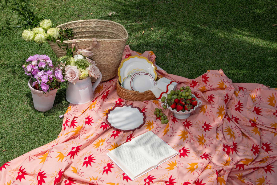 Mojito Coral Tablecloth - Isla Capricho Homeware