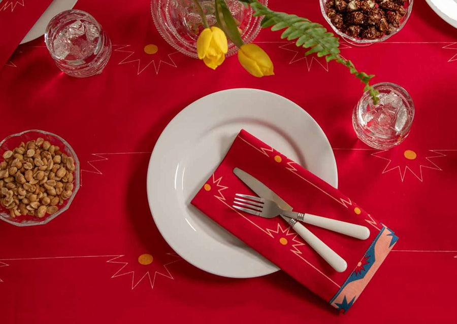 Mojito Red Napkins (Set of 4) - Isla Capricho Homeware
