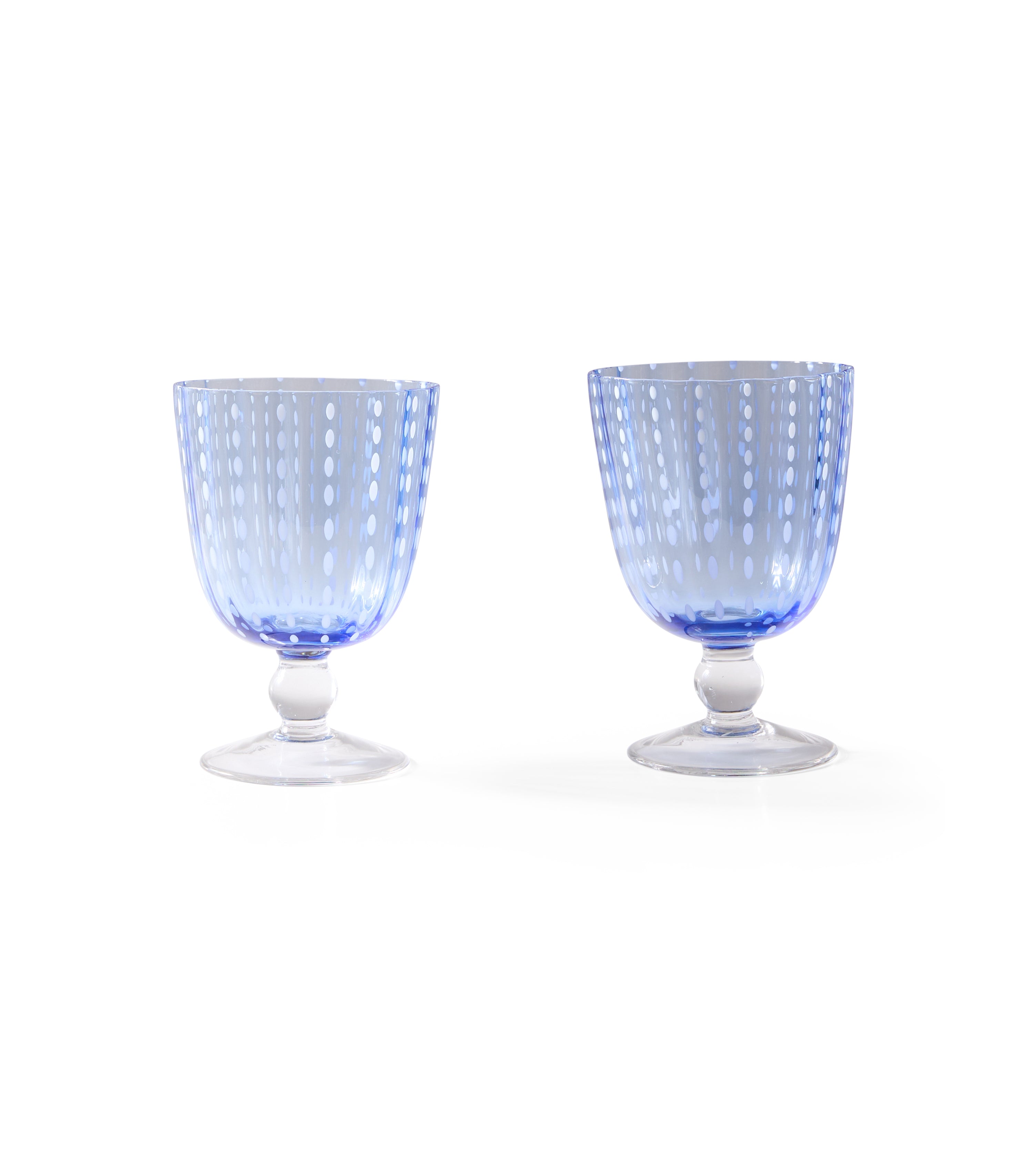 Pebble Glass Cup - Blue (Set of 6)