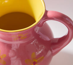 Close up of pink pitcher