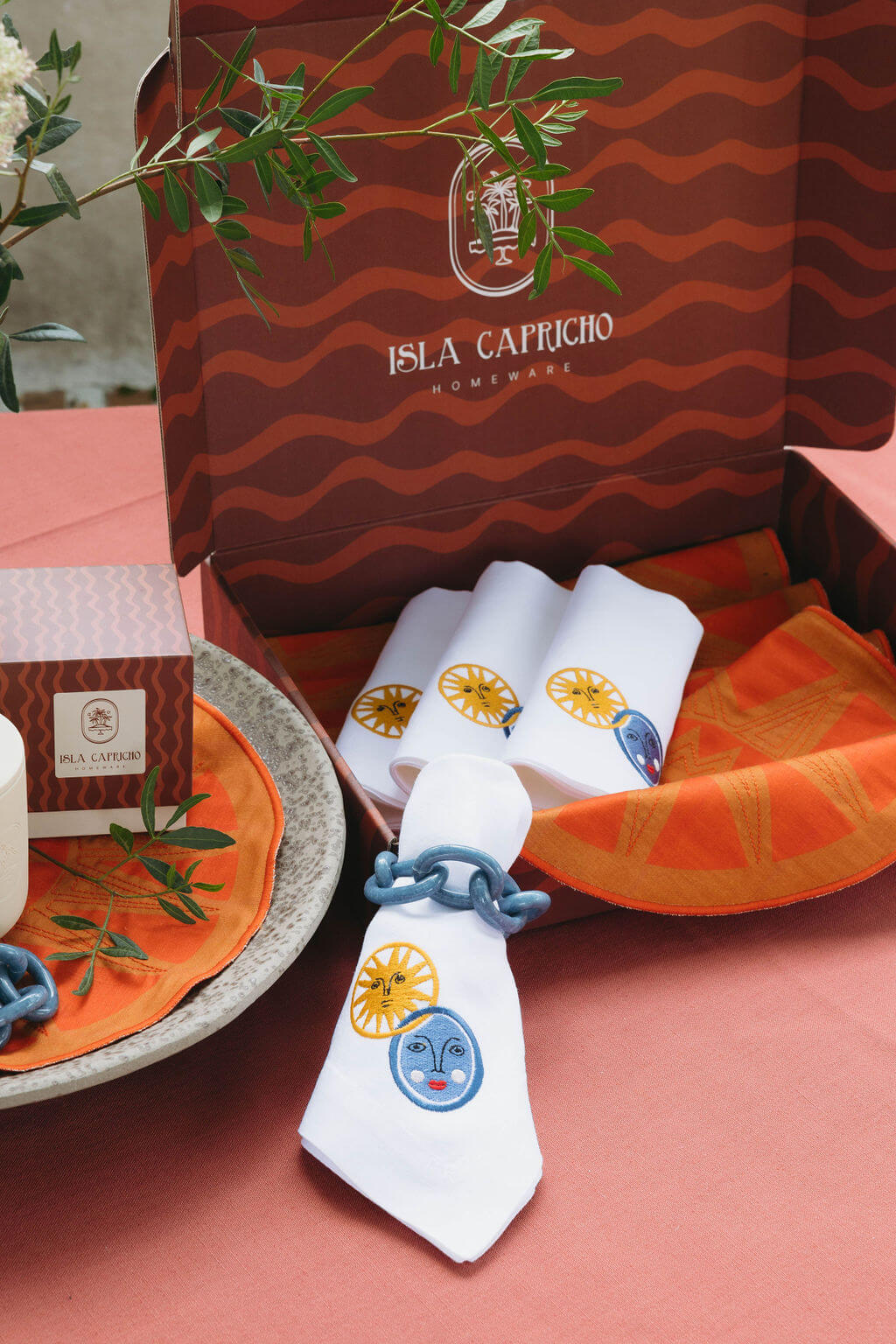 Interwoven Blue Napkin Ring (Set of 4) - Isla Capricho Homeware