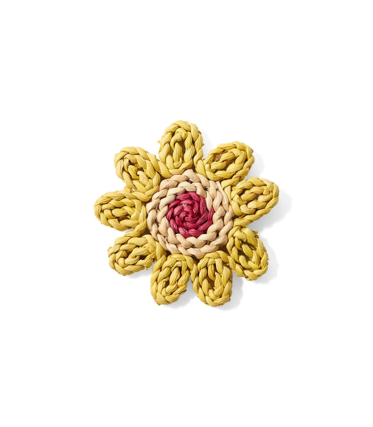 Island Flower Yellow Coasters (Set of 4)