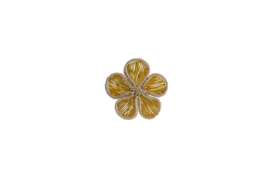 Sunny Yellow Flower Napkin Ring (Set of 4) - Isla Capricho Homeware