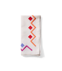 Cotton dinner napkin with embroidery