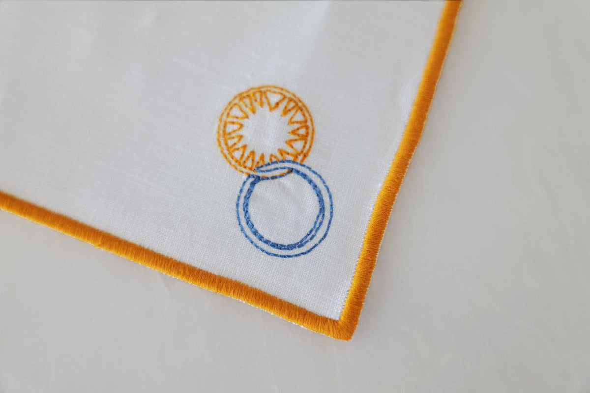 Sueños del Sol Embroidered Cocktail Napkin (Set of 4) - Isla Capricho Homeware