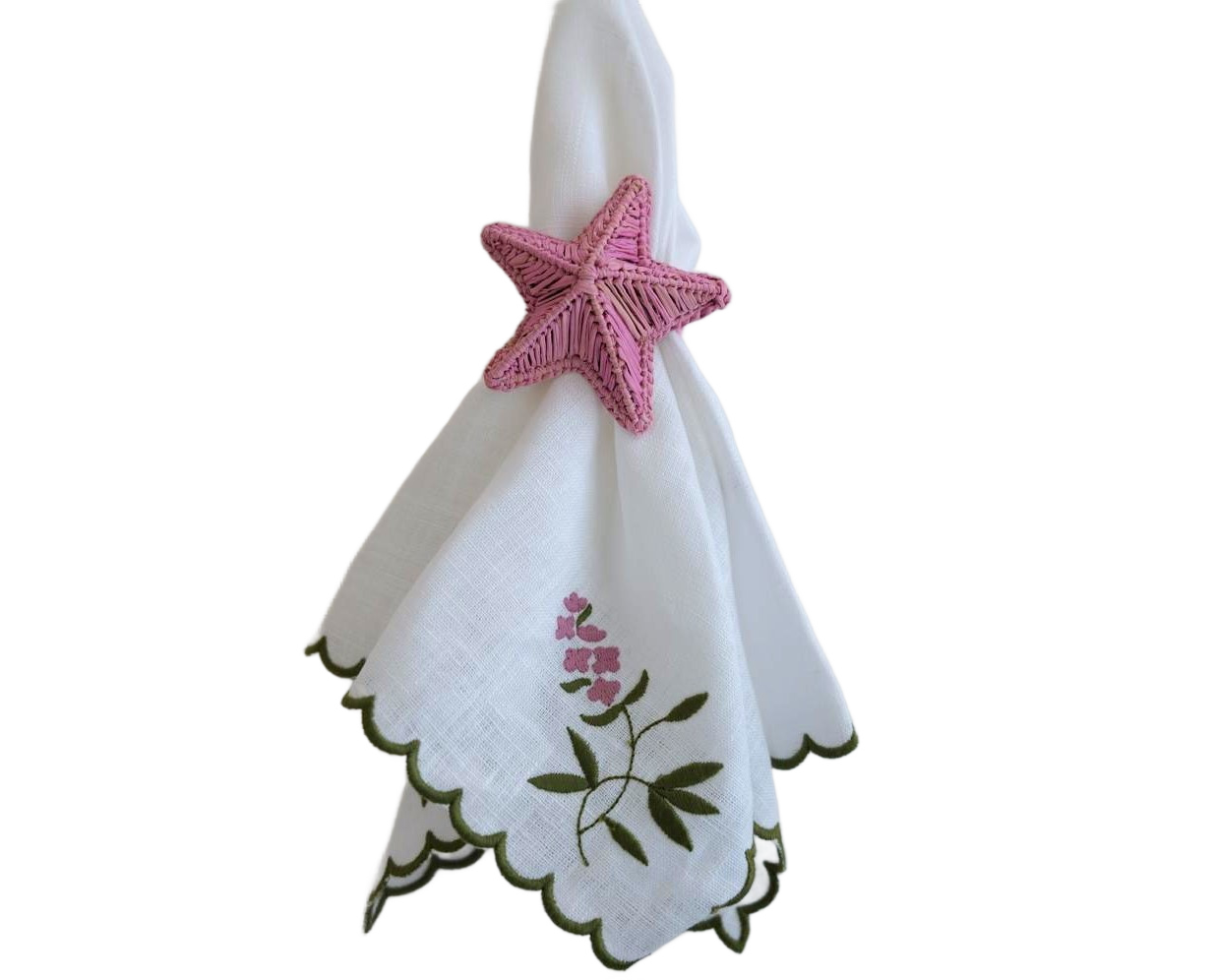 Estrella del Mar Pink Napkin Ring (Set of 4)
